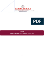 Programming in C and C++ - Unit V