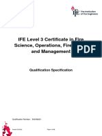 368 IFE Level 3 Certificate in Fire Science Operations Fire Safety and Management