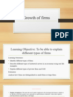 Growth of Firms