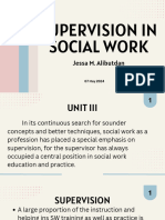 Supervision in Social Work