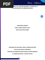 Análisis Integral de La Gestión Financiera y Contable de La Alcaldía Municipal de Zambrano Bolívar.