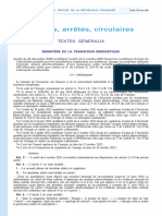 Décrets, Arrêtés, Circulaires: Textes Généraux