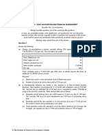 CA Ipcc - Costing - May 2019 - Suggested Answers