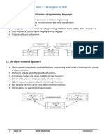 UNIT-1 Principle of OOP - Lecture - Notes - 212 - 4320702