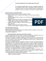 Tema 1 y 2 - LA COMUNICACIÓN Y LAS FUNCIONES DEL LENGUAJE