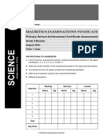 PSAC Modular Grade 6 2023 Science