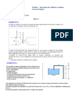 Exercice 1: Module: Mécanique Des Milieux Continus Travaux Dirigés