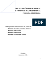 Protocolo de Actuación Policial para El Uso Legal y Racional de La Fuerza en La Provincia de Córdoba