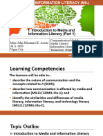 Introduction To MIL (Part 1) - Communication, Media, Information, and Technology Literacy