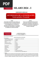 Sílabo Metodología de La Investigación 2024 I