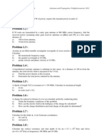 Exercises - Antenna & Propagation, Assig. 1 Fundamentals