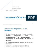 Intervenciones, Impuestos y Control de Precios