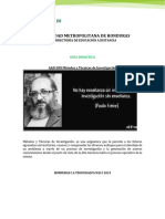 Guía Didáctica Pregrado Metodos y Tecnicas de Investigacion 4to Periodo 2023 Erika Lopez Virtual 13D4