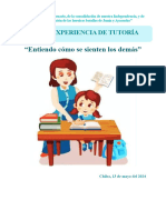 1ra Experiencia de Tutoria - Tercer Grado