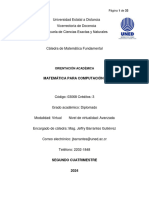 Matemática para Computación I: Orientación Académica