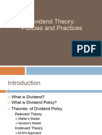 Topic 4 - Dividend Policies and Theories