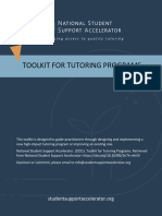 Toolkit For Tutoring Programs