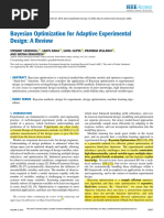 Bayesian Optimization For Adaptive Experimental Design A Review