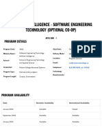 Centennial College - Artificial Intelligence - Software Engineering Technology (Optional Co-Op)