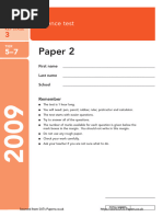 ks3 Science 2009 Level 5 7 Paper 2