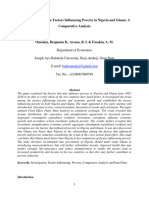 An Investigation of The Factors Influencing Poverty in Nigeria and Ghana