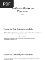 Aula 02 Variáveis Aleatórias Discretas