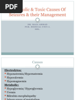 Metabolic & Toxic Causes of Seizures &