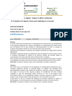 Le e Commerce en Algérie - Enjeux Et Défis À Surmonter e Commerce in Algeria - Issues and Challenges To Overcome