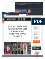 Pos Malaysia - Pos Fulfill Represents A Significant Milestone in Our Journey - Post & Parcel