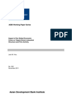 Impact of The Global Economic Crisis On Taipei, China's Industrial Structure and Firm Activity