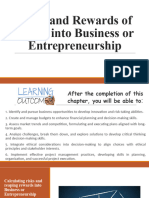 Rewards of Going Into Business or Entrepreneurship