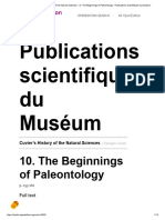 Cuvier's History of The Natural Sciences - 10. The Beginnings of Paleontology - Publications Scientifiques Du Muséum