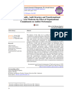 Types of Personality, Audit Structure and Transformational Leadership Styles Moderate The Effect of Organizational Commitments On Auditor Performance