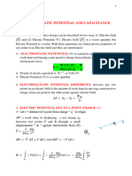 Electrostatic Potential and Capacitors