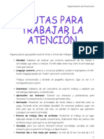 Pautas para Trabajar La Atención