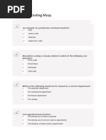 Absorption Costing Mcqs