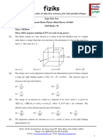 Topic Wise Test-6 Band Theory Of-Solid (Question)