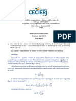 AD1 - Eletromagnetismo e Óptica - 2022.1 - Edson Galante Guedes