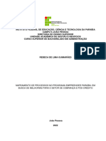 MAPEAMENTO DE PROCESSOS NO PROGRAMA EMPREENDER PARAÍBA - em Busca de Melhorias para o Setor de Cobrança e Pós-Crédito - Rebeca de Lima Guimarães