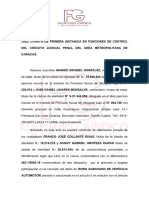 Escrito de Excepciones ROBO DE VEHICULO AUTOMOTOR NULIDAD