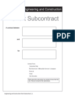 NEC4 ECSS Subcontract Data Editable