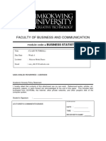 BBI1223 Business Statistics TUTORIAL 1