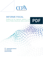 Informe Del Cepa - Superávit de Abril