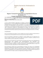 Resolución 3-17 - Registro Nacional de Profesionales de Seguridad de Procesos