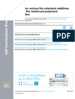 A Study On Various Fire Retardant Additi