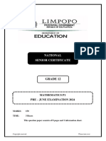 PRE - JUNE 2024 MATHS GR 12 Paper 1