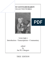 Ernst Gottlieb Baron - VOLUME I Introduction - Transcriptions - Commentary