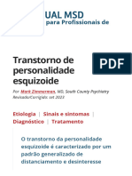 Transtorno de Personalidade Esquizoide - Transtornos Psiquiátricos - Manuais MSD Edição para Profissionais