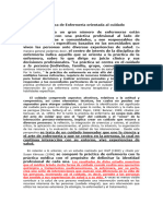 Enfermería Orientada Al Cuidado Humano