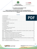 Edital Nº 11 - 2024 - Especialização em Economia Solidária EESIGS 29.04.24